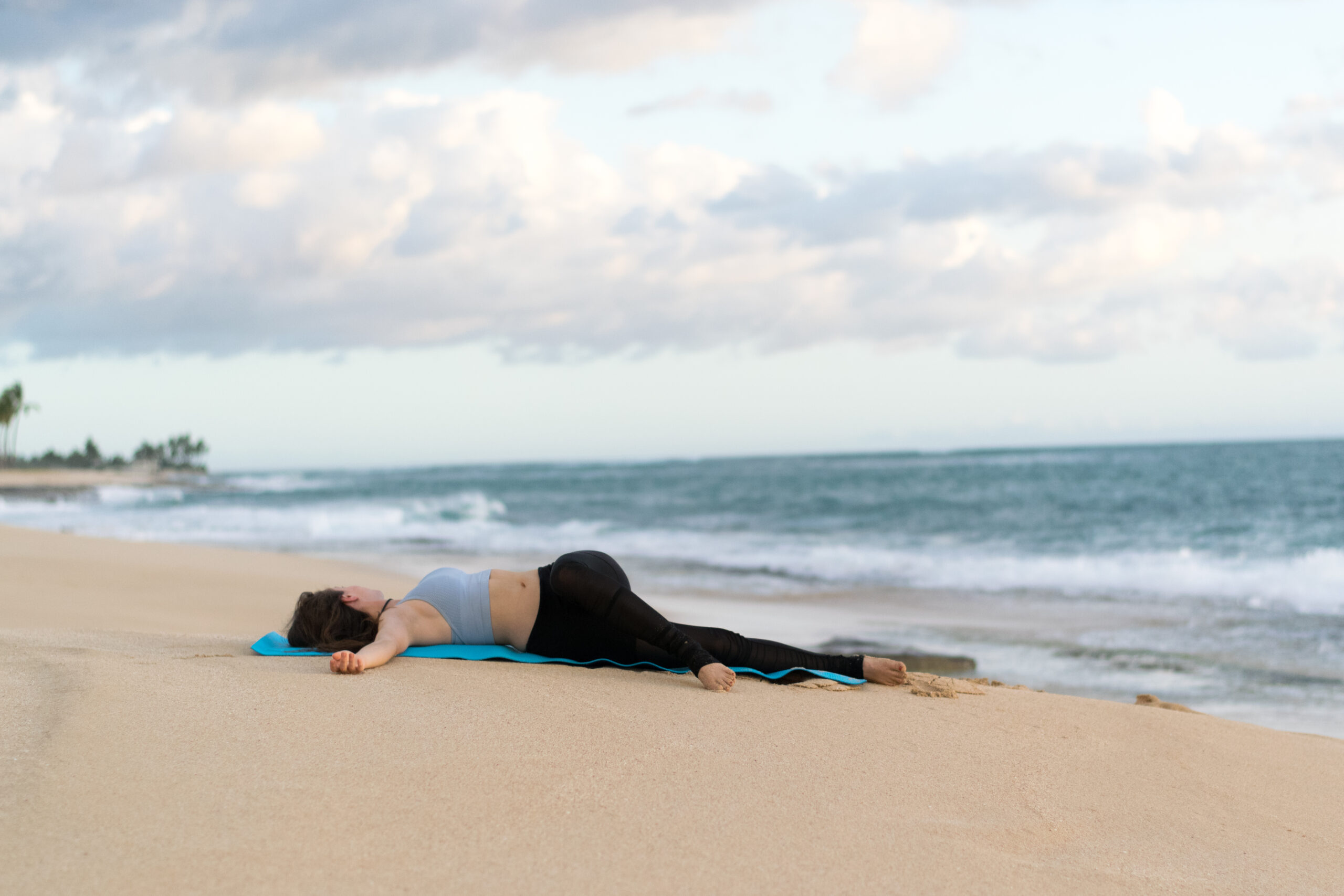 Yoga Asana (Pose) » Supine Twist » Stretches for Sacrum + Low Back » from Infinite Embers blog