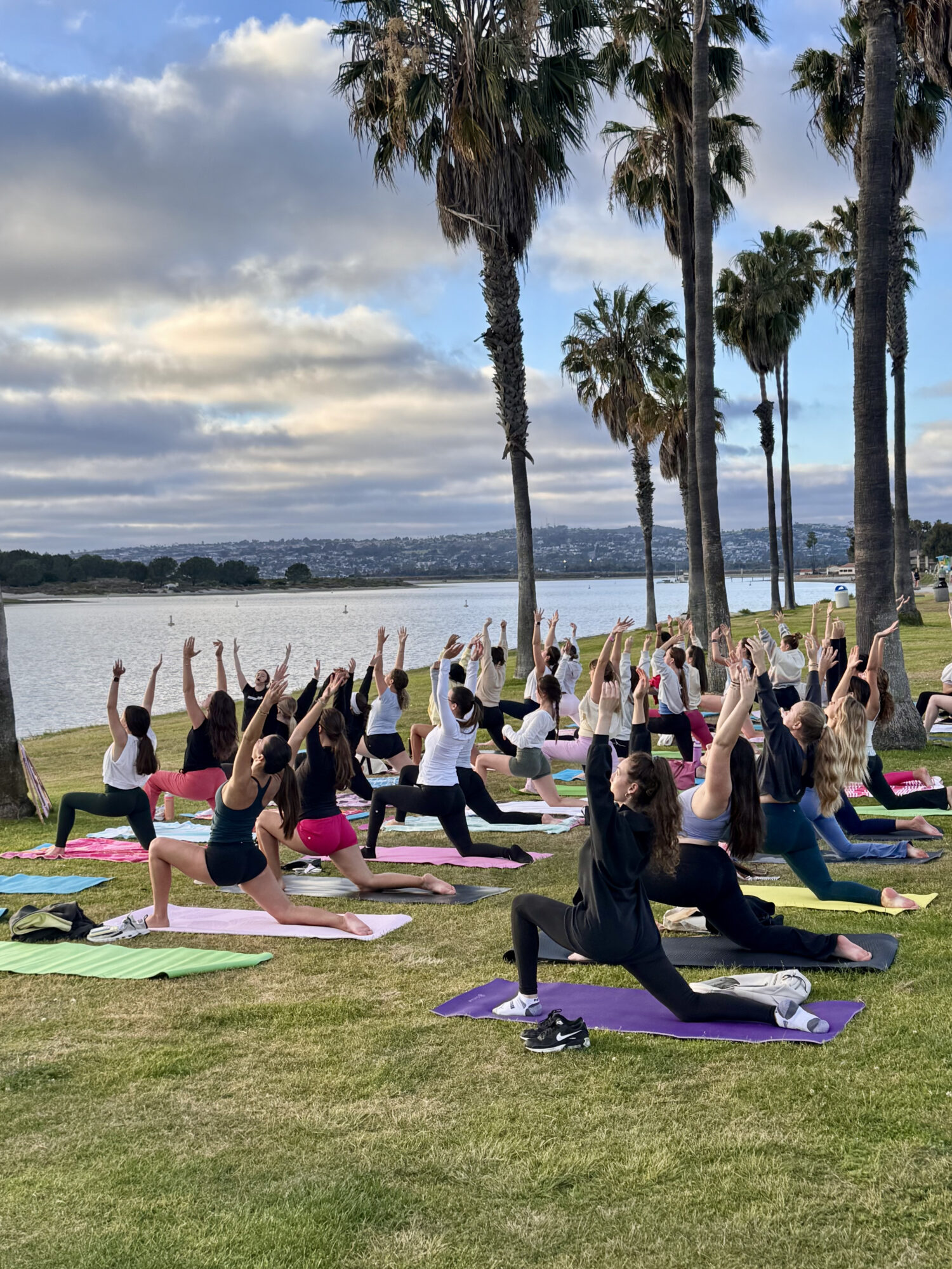 Sorority Yoga class in Mission Bay, San Diego